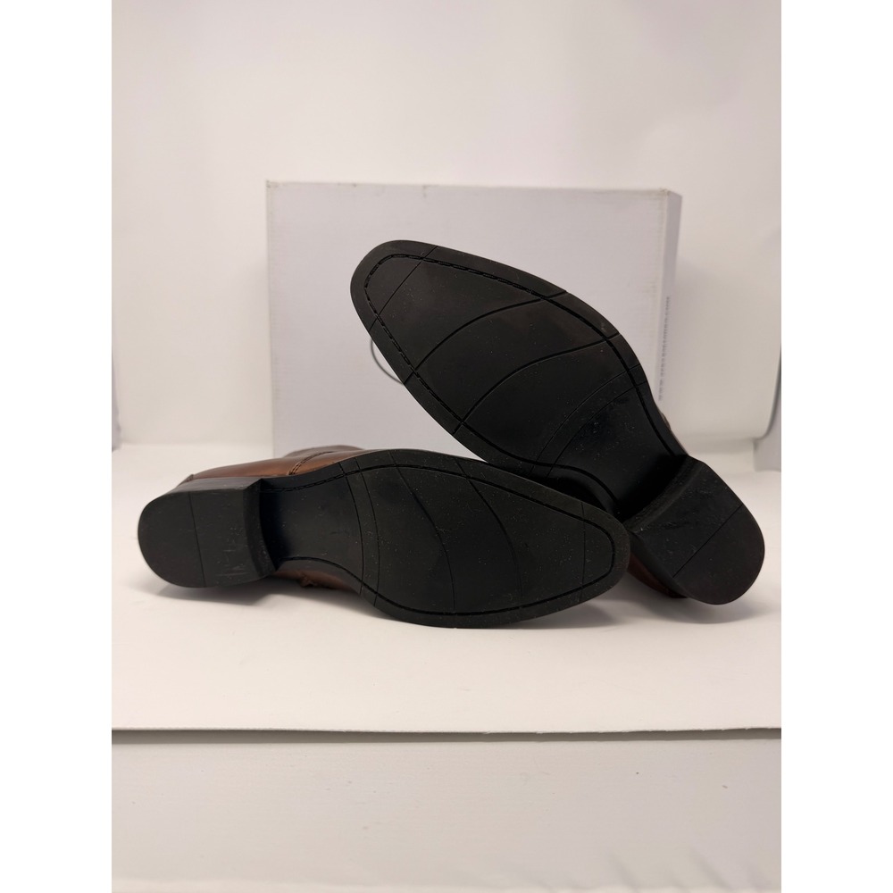Steve Madden Santos Men's Brown Leather Chelsea Ankle Boots Size 7M New - Picture 9 of 16